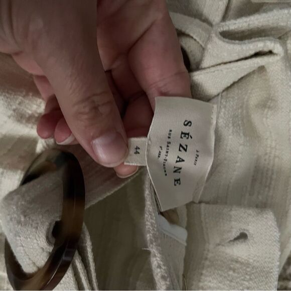 Sezane high waisted belted Shorts size 44 - Picture 3 of 5